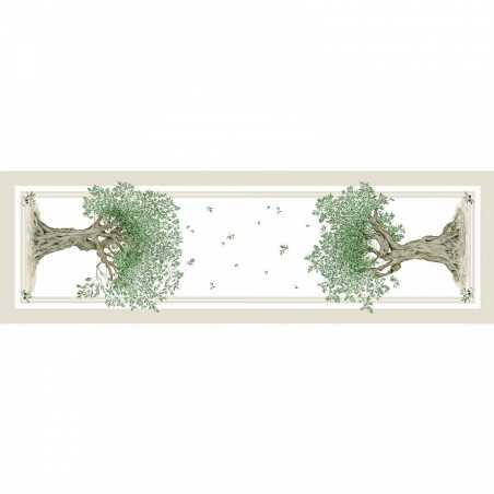 Runner Tovaglia Vis A Vis 45x170 Tessitura Toscana Dop colore Verde