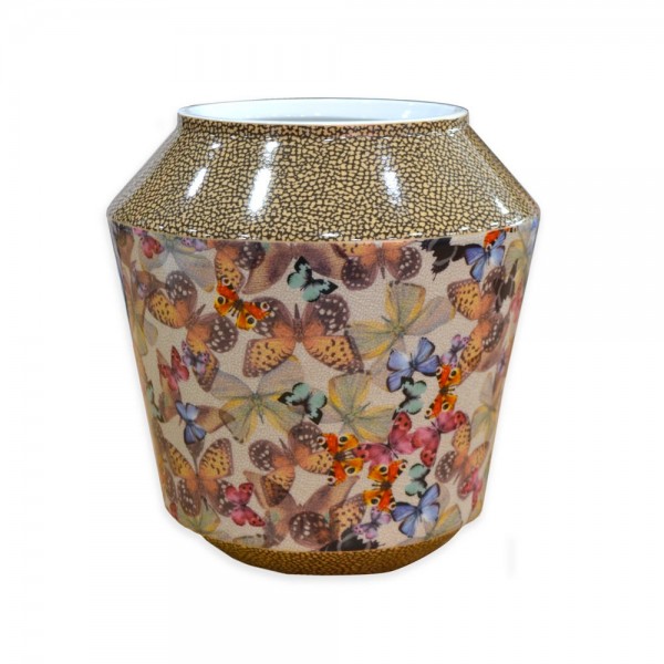 Vaso Borbonese Butterfly in porcellana 25 cm