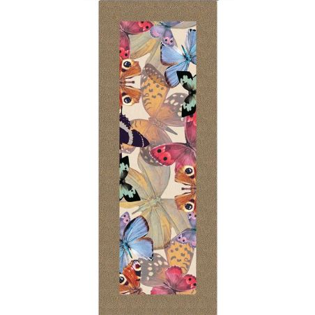 Runner Tovaglia Vis a Vis 50x150 Borbonese Butterfly colore Marrone