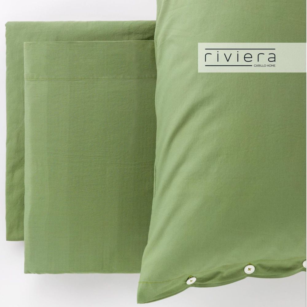 Completo lenzuola letto singolo Carillo Riviera Freedom Verde Muschio