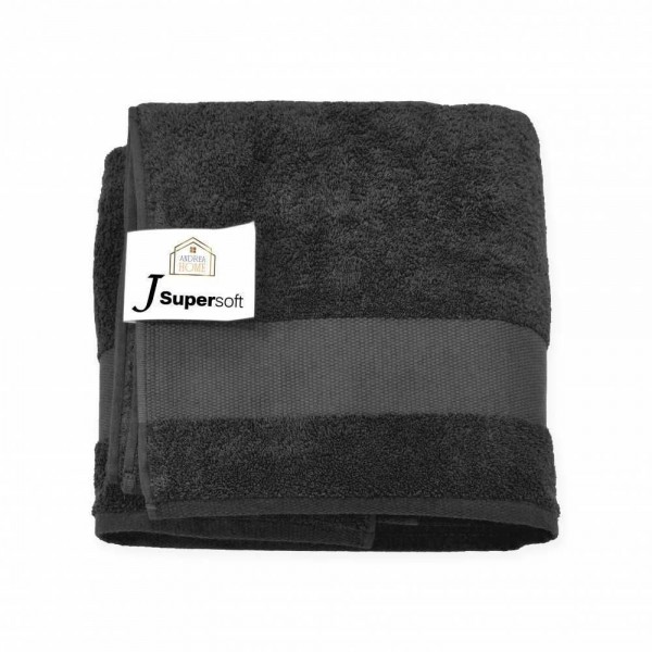 Draps de douche extra-large Andrea Home JSuperSoft, couleur Noir