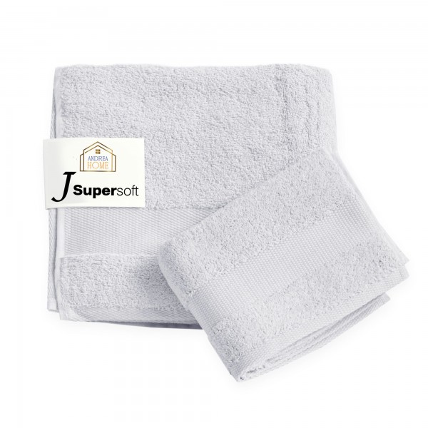Paar Handtücher Gesicht + Gäste Andrea Home JSuperSoft Weiß