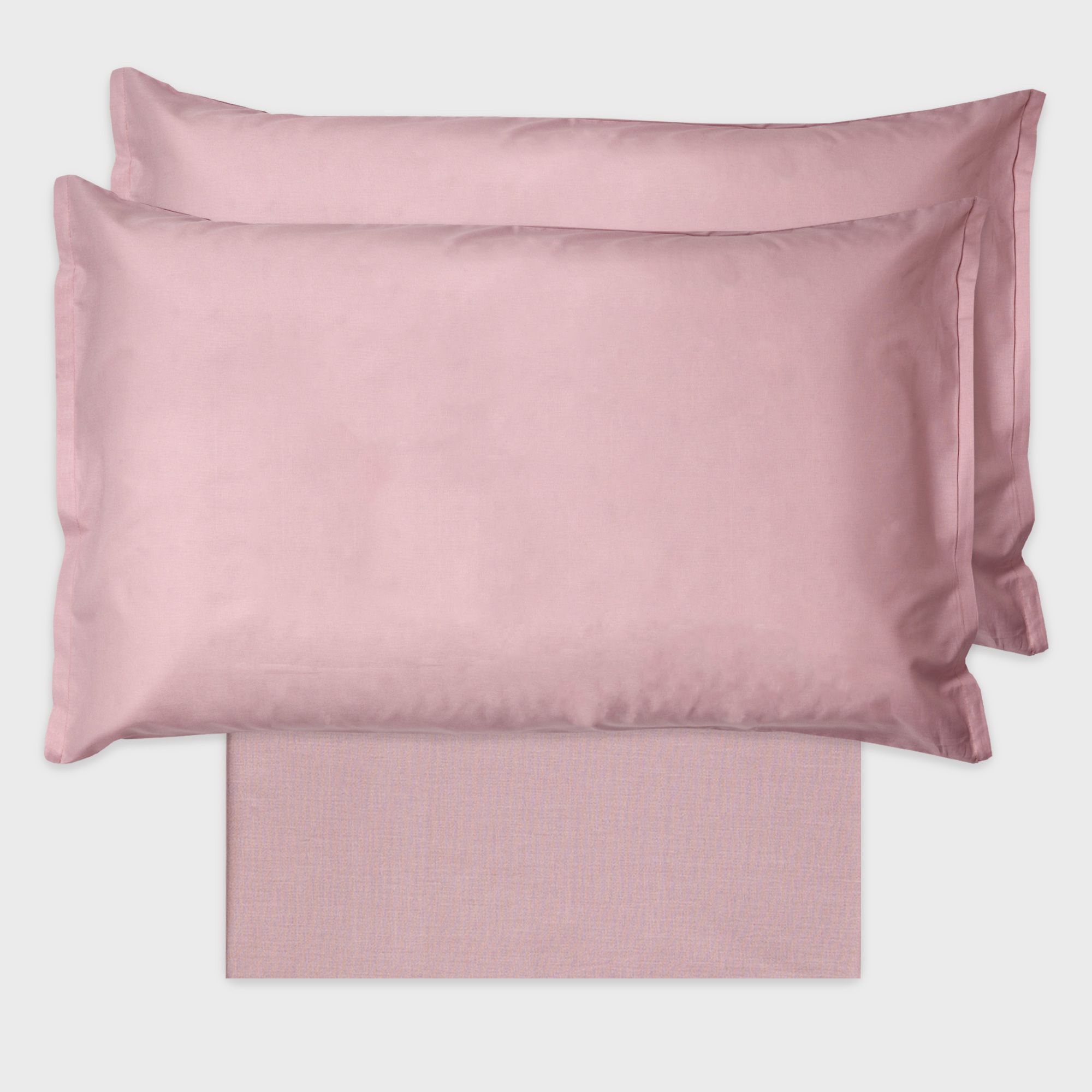 TESS - HOME COLLECTION Completo letto matrimoniale rosa cotone 100%