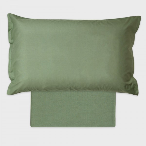 Italian Bed Linen Natural Color Parure Copri Piumino, 100% Cotone,  Ottanio/Verde Acqua, Singolo