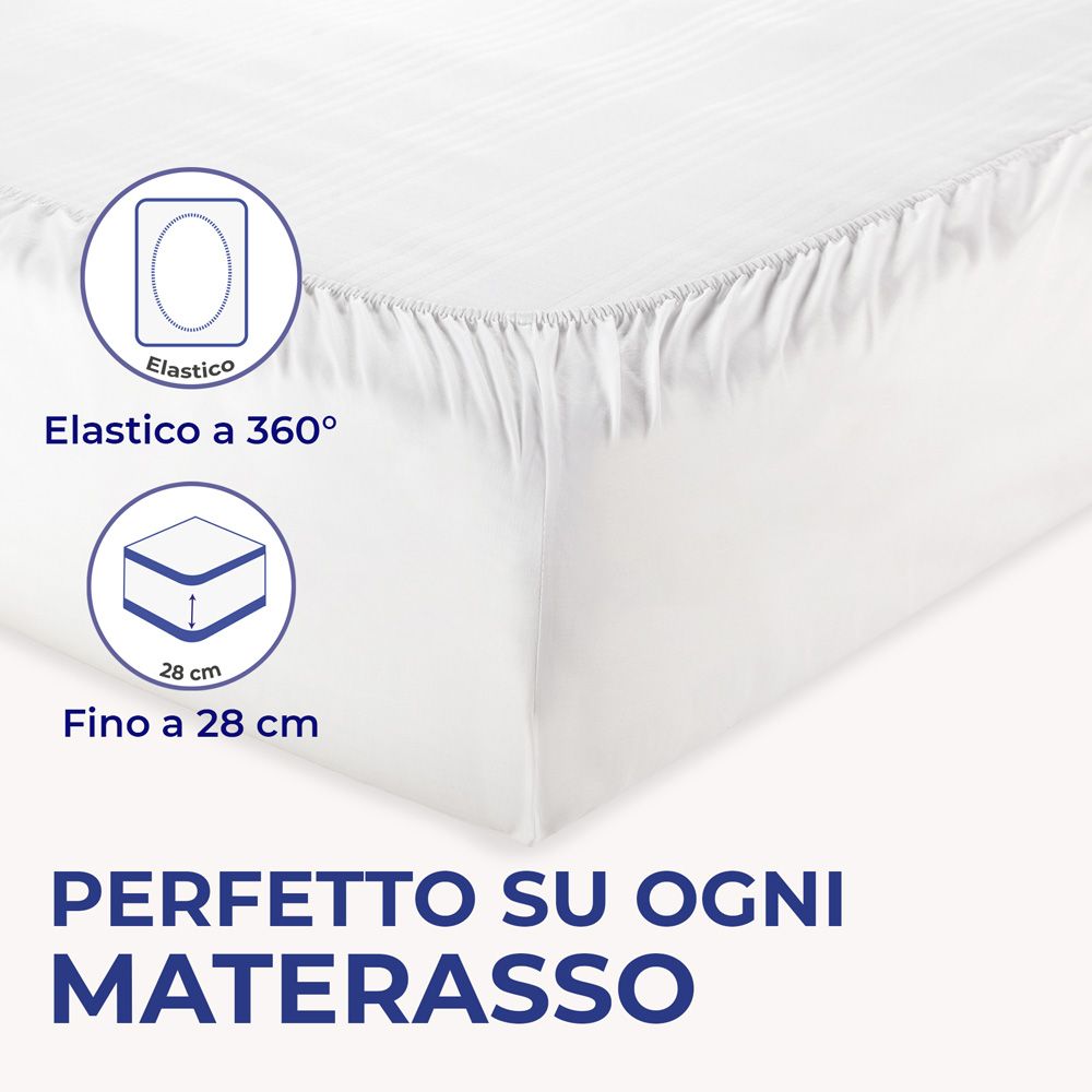 Lenzuolo sotto con angoli letto Singolo Andrea Home I Colorissimi in tinta  unita Blu Fumo