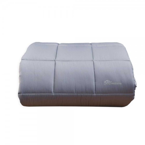 Winter Steppdecke für Doppelbett Blumarine Lory aus Satin blaue Farbe