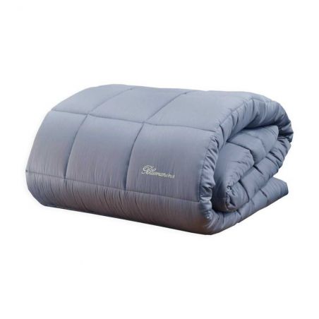 Winter Steppdecke für Doppelbett Blumarine Lory aus Satin blaue Farbe