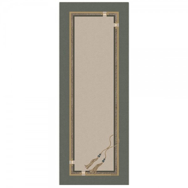 Runner Tovaglia Vis a Vis 50x150 Borbonese Ascot colore Verde