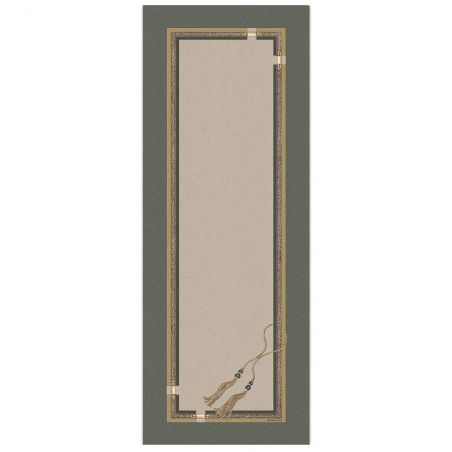 Runner Tovaglia Vis a Vis 50x150 Borbonese Ascot colore Verde