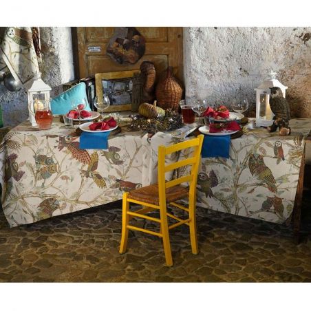 Nappe en lin 170x310 cm Tessitura Toscana Chiu pour 14 personnes