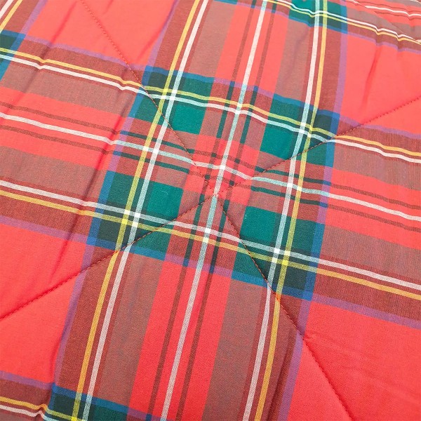 Trapunta letto Piazza e Mezza Cavalieri Madison Tartan colore Rosso