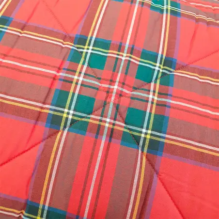 Trapunta letto Piazza e Mezza Cavalieri Madison Tartan colore Rosso