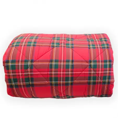 Trapunta letto Matrimoniale Cavalieri Madison Tartan colore Rosso