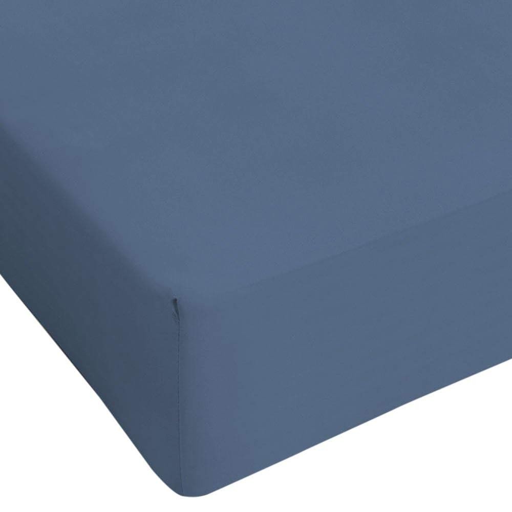 Lenzuolo Sotto con Angoli letto Singolo Cavalieri Logan in Jersey colore Denim