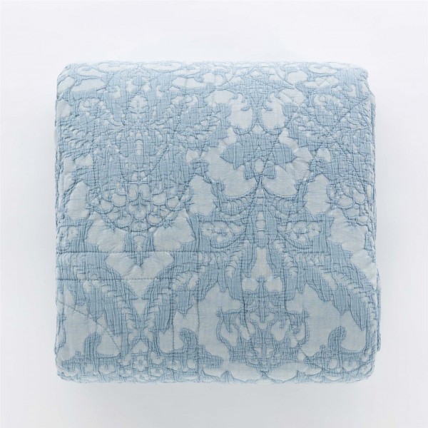 Gesteppte Bettdecke für Doppelbett Stone Washed Carillo Bitki Himmelblaue Farbe