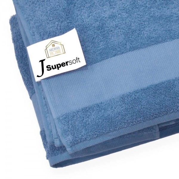 Telo Doccia Extralarge Andrea Home JSuperSoft Blu