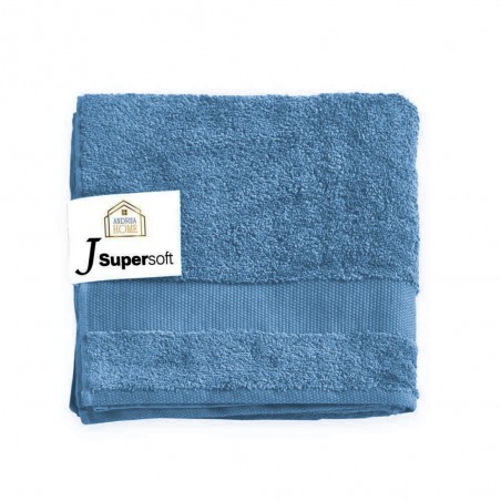 Coppia asciugamani viso + ospite Andrea Home JSuperSoft Blu