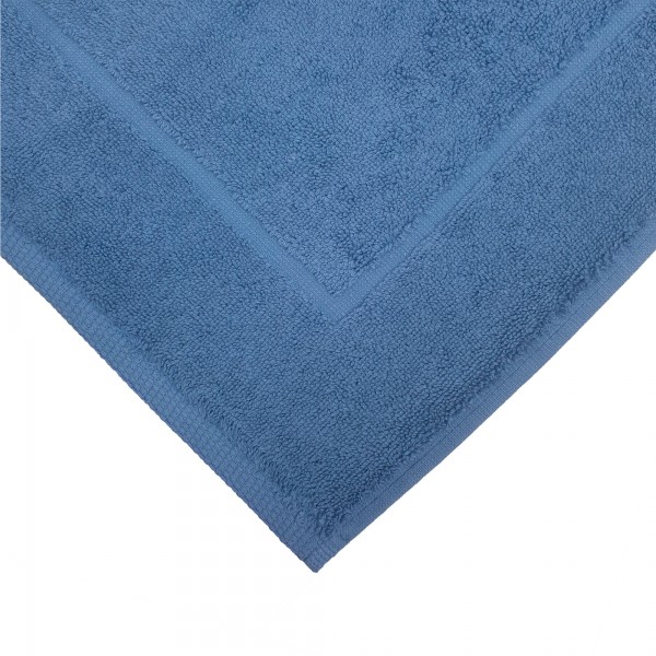 Badezimmerteppich 50x80 cm aus Baumwolle Andrea Home JsuperSoft Blau