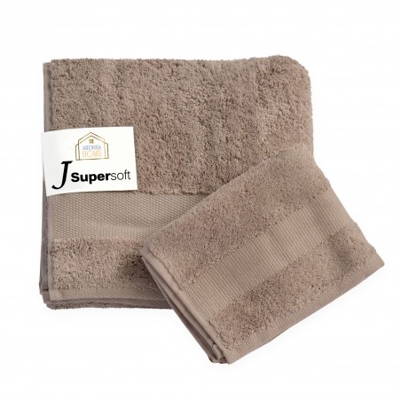 Paire de serviettes visage + invité Andrea Home JSuperSoft Corde