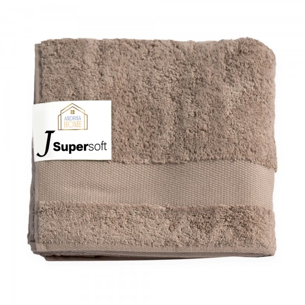 Coppia di asciugamani viso + ospite in 100% cotone pettinato Andrea Home JsuperSoft,