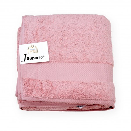 Draps de douche extra-large Andrea Home JSuperSoft Rose Poudre