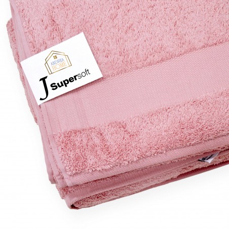 Draps de douche extra-large Andrea Home JSuperSoft Rose Poudre