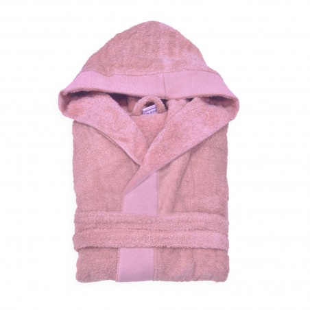 Peignoir à capuche Andrea Home JSuperSoft Rose Poudre