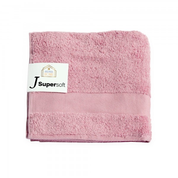 Paire de serviettes visage + invité Andrea Home JSuperSoft Rose Poudre