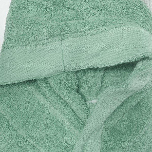 Peignoir à capuche Andrea Home JSuperSoft Vert Menthe