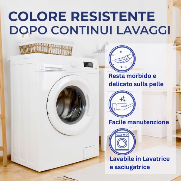 Accappatoio con cappuccio Andrea Home JSuperSoft colore Blu