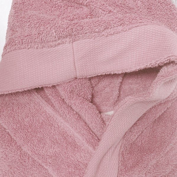 Peignoir à capuche Andrea Home JSuperSoft Rose Poudre