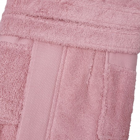 Peignoir à capuche Andrea Home JSuperSoft Rose Poudre