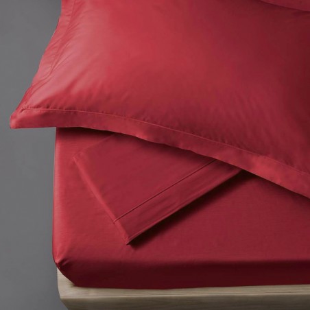 Drap de lit double Camillatex NK Color couleur écarlate