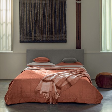 Completo lenzuola letto Singolo Fazzini Dialogo colore Grigio Betulla e Copper