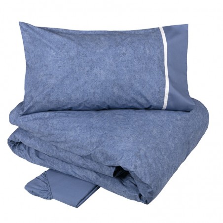 Completo Copripiumino letto Matrimoniale Fazzini Galuchat colore Blu