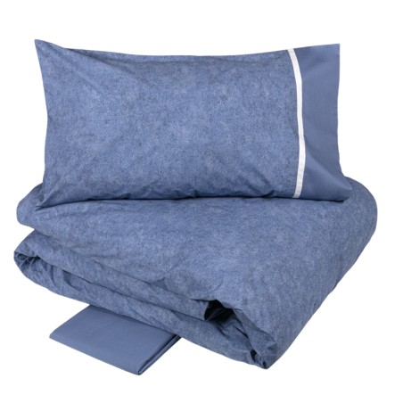 Completo Copripiumino letto Matrimoniale Fazzini Galuchat colore Blu