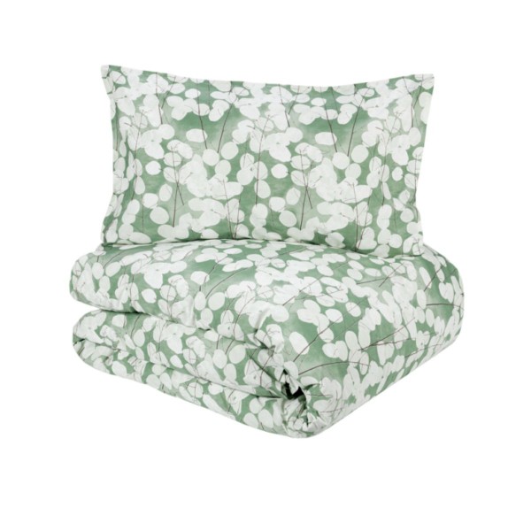 Parure de couette lit double Fazzini Lunaria couleur Vert