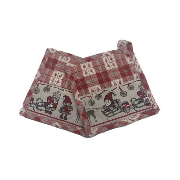 Set 2 presine Home sweet home elfi colore rosso