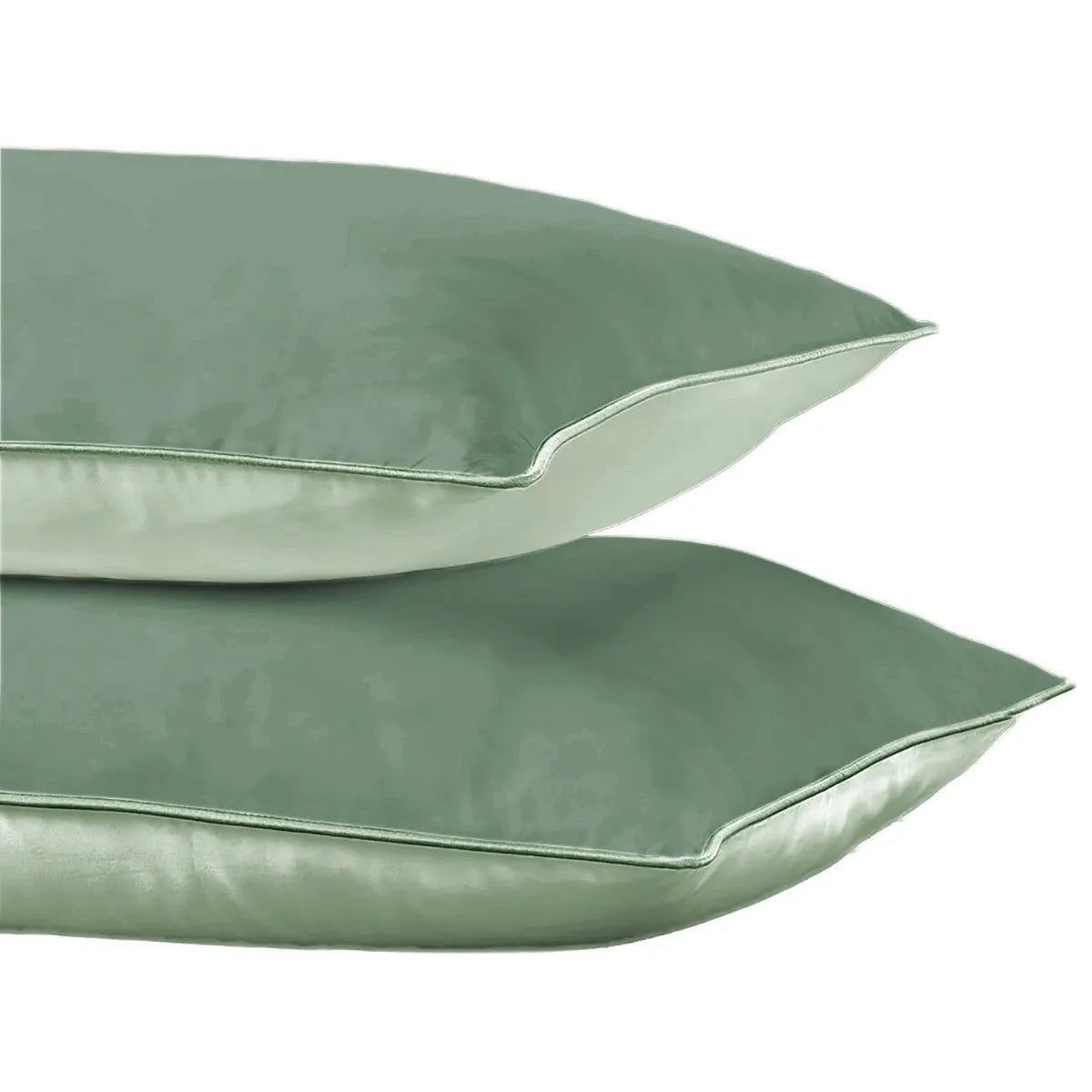 Completo copripiumino in raso di cotone 300TC colore bosco intenso e naturale