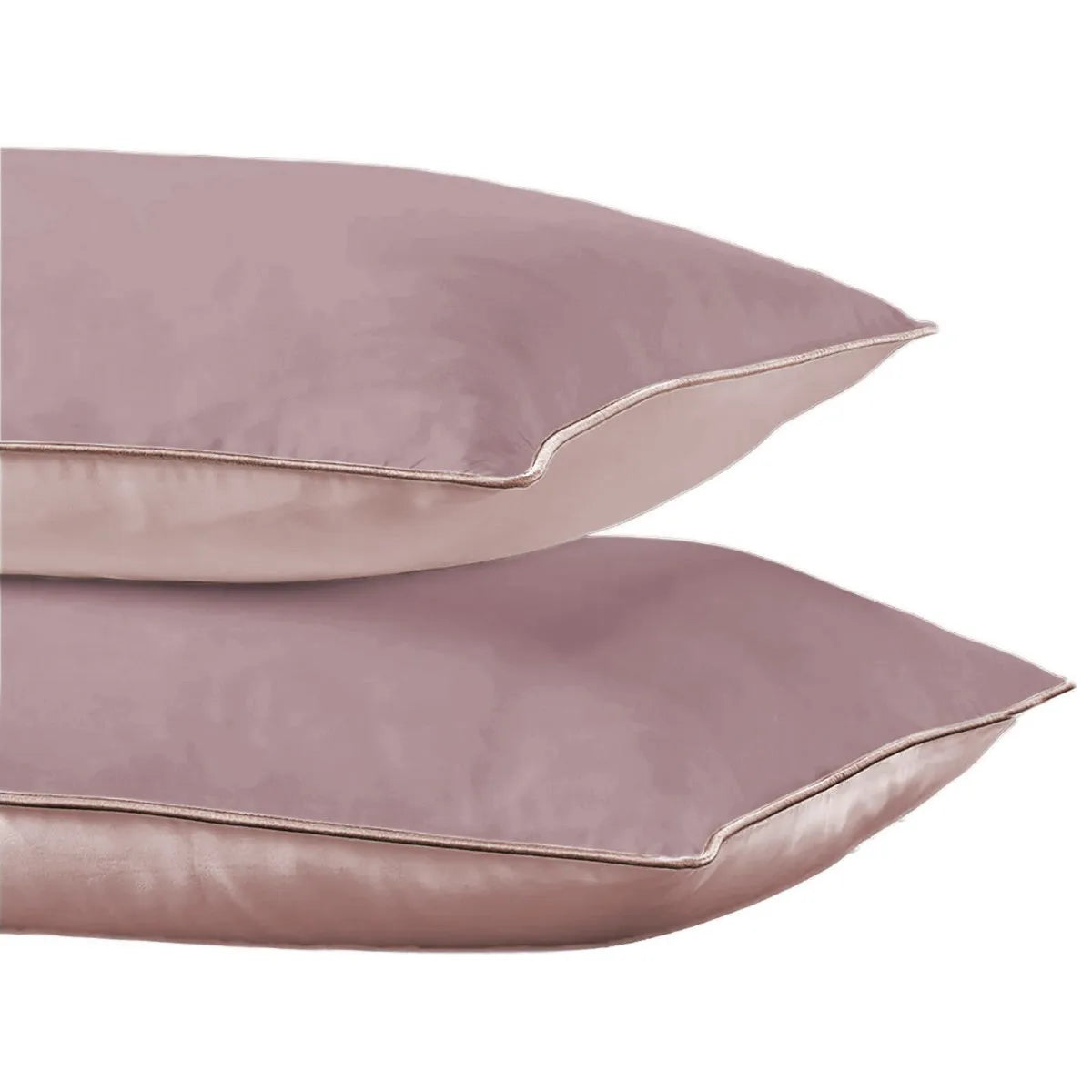 Completo copripiumino in raso di cotone 300TC colore peonia delicato e romantico