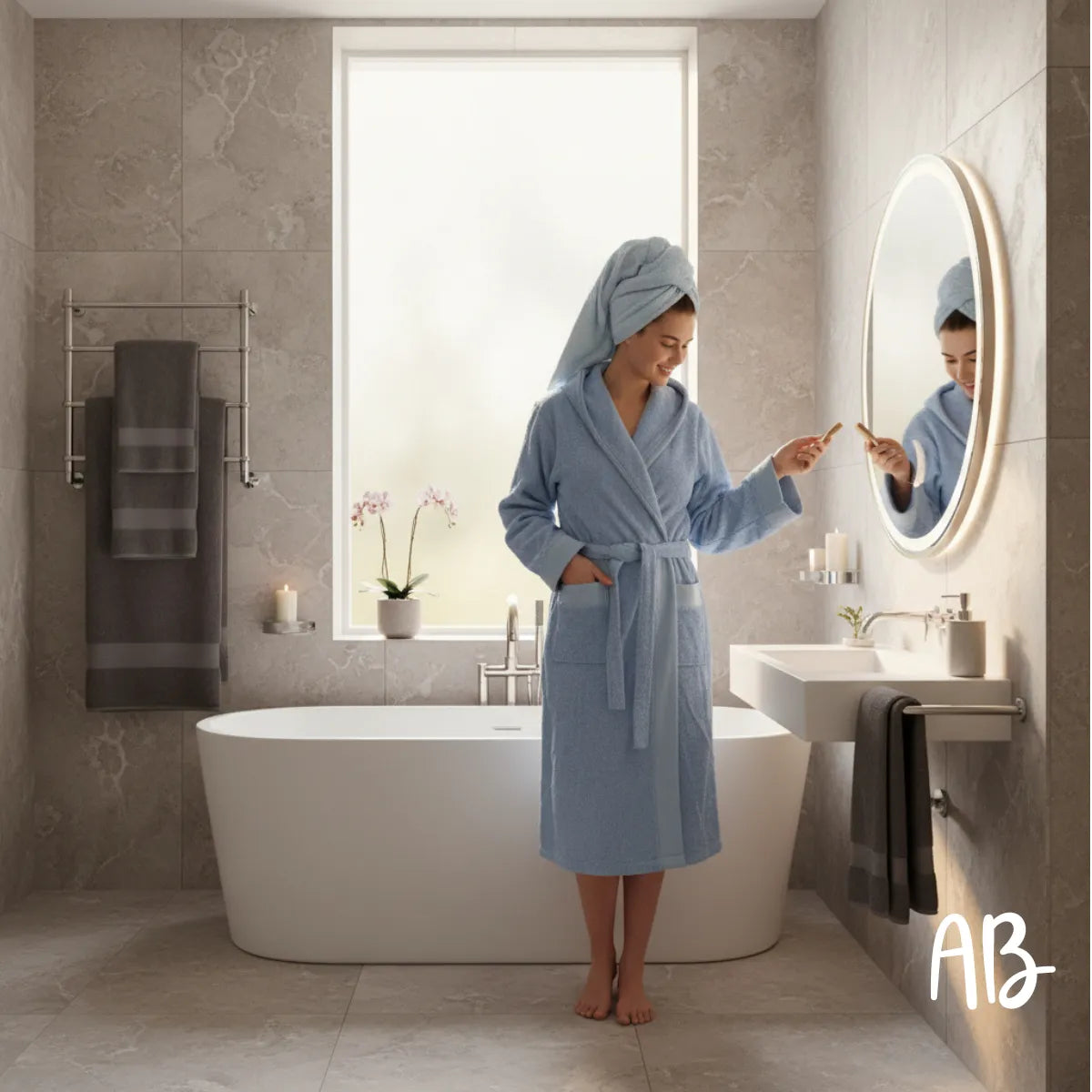 Accappatoio in spugna 600gr Andrea Home - Unisex