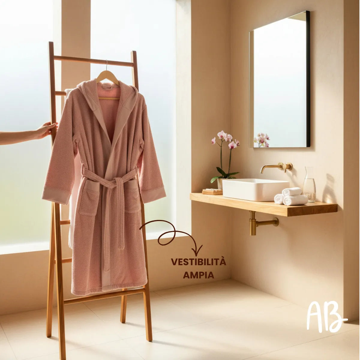 Accappatoio in spugna 600gr Andrea Home - Unisex