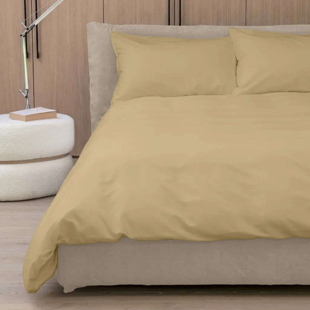 Completo copripiumino Easy NO STIRO colore Tan