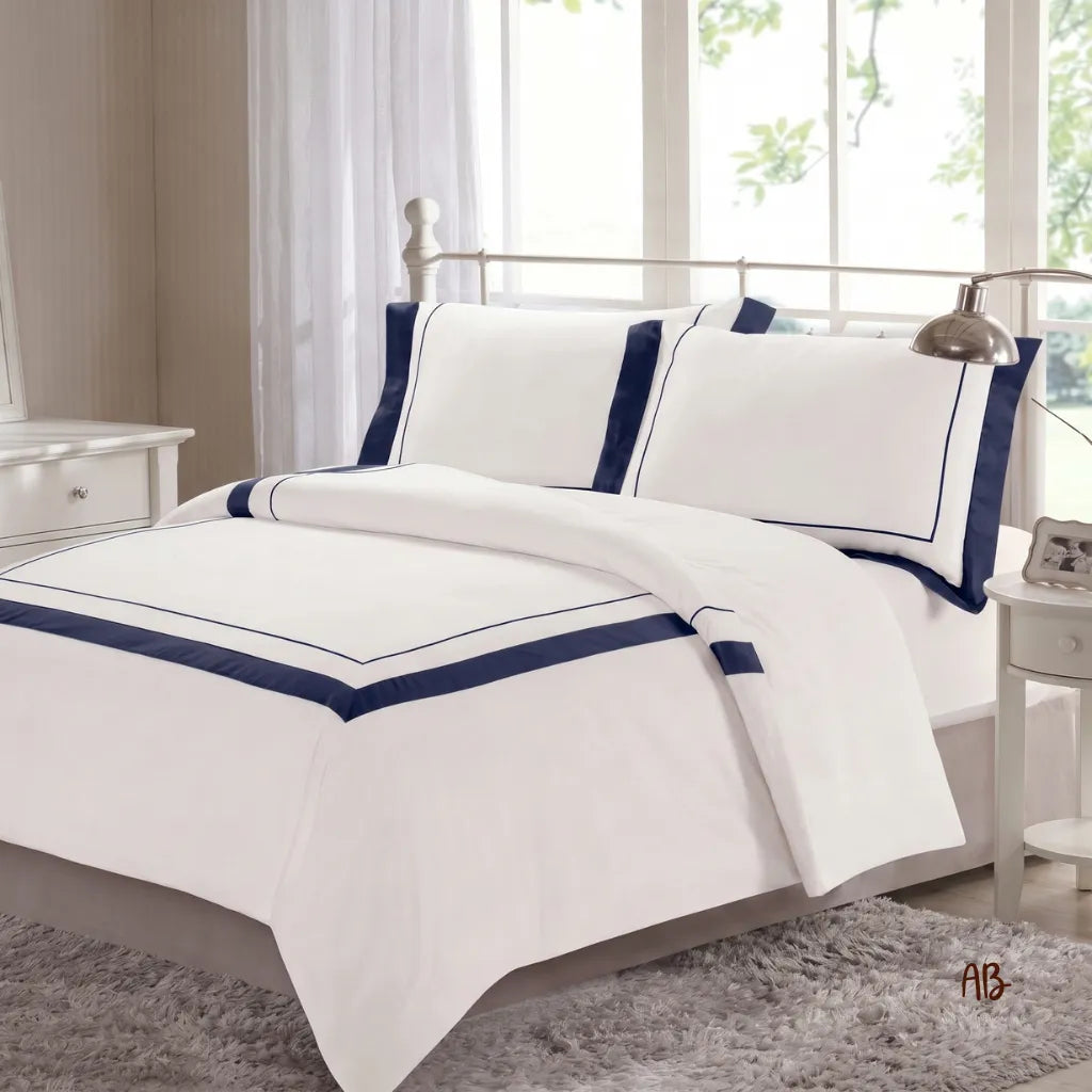 Completo copripiumino Elegance Matrimoniale colore Blu