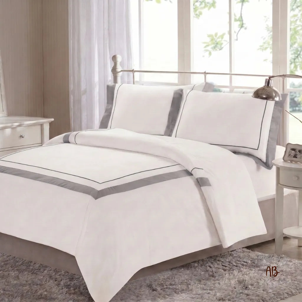 Completo copripiumino Elegance Matrimoniale colore Grigio