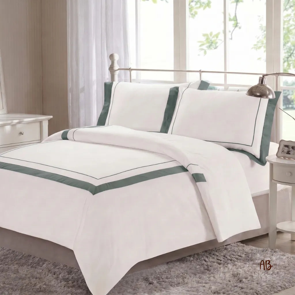 Completo copripiumino Elegance Matrimoniale colore Verde