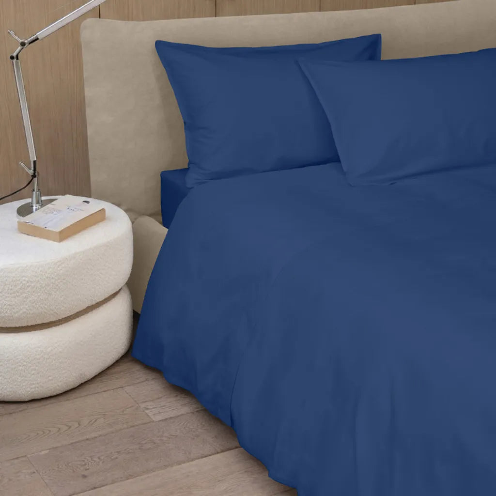 Completo lenzuola Easy NO STIRO colore Blu