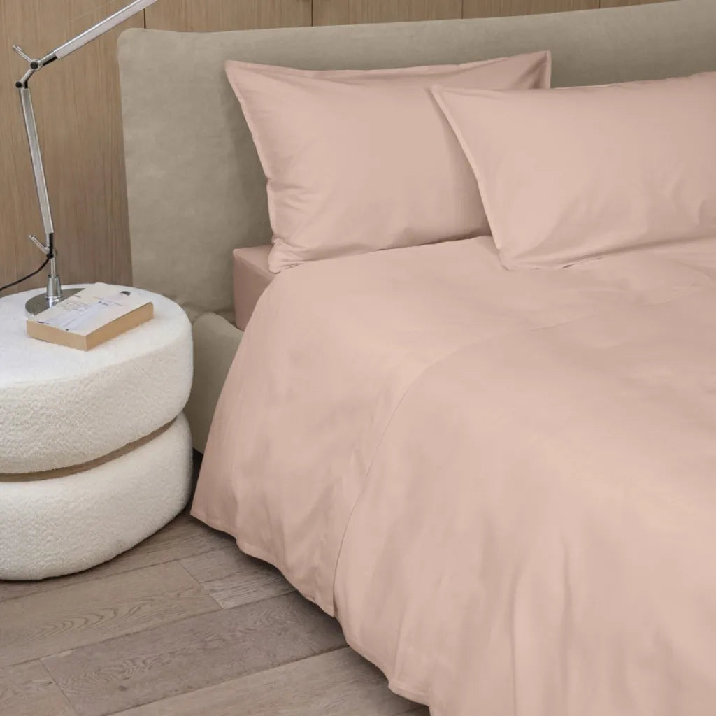 Completo lenzuola Easy NO STIRO colore Rosa cipria