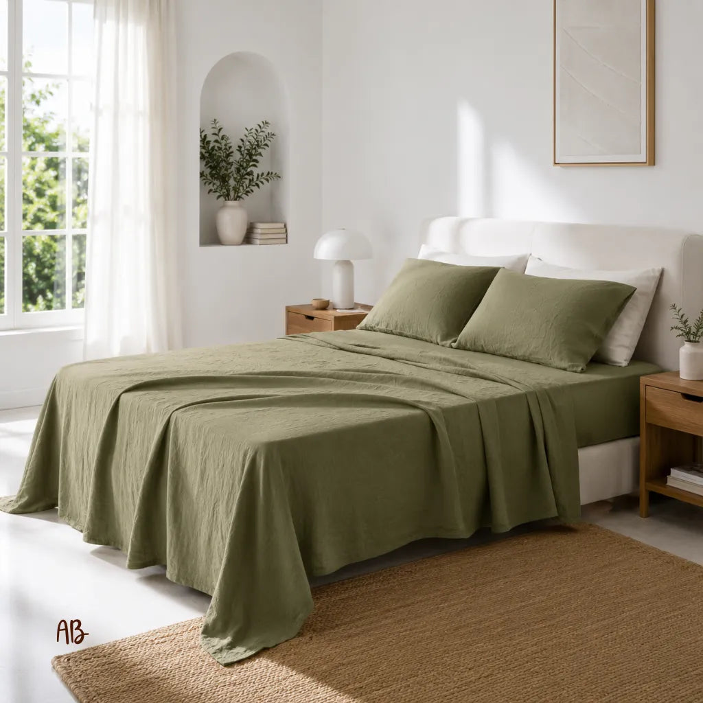 Completo lenzuola in 100% lino