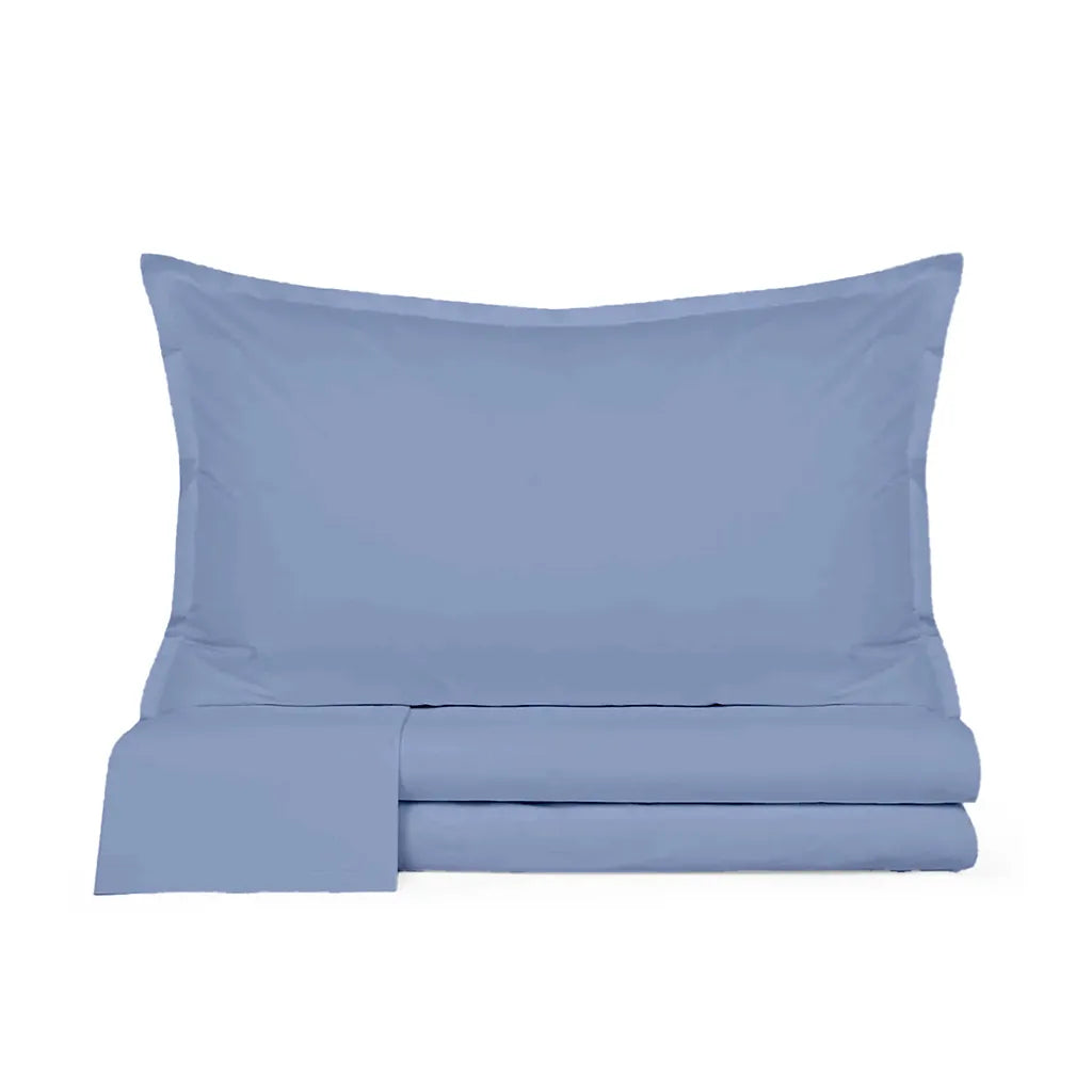 Completo lenzuola in percalle di cotone 200 fili Prestige cavalieri